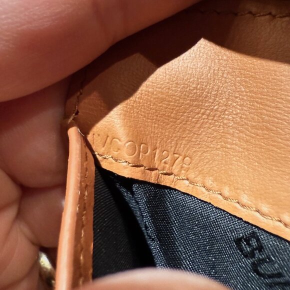 Burberry TB Compact Trifold Tan Grained Leather Wallet - Picture 15 of 16